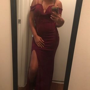 Burgundy Long Dress
